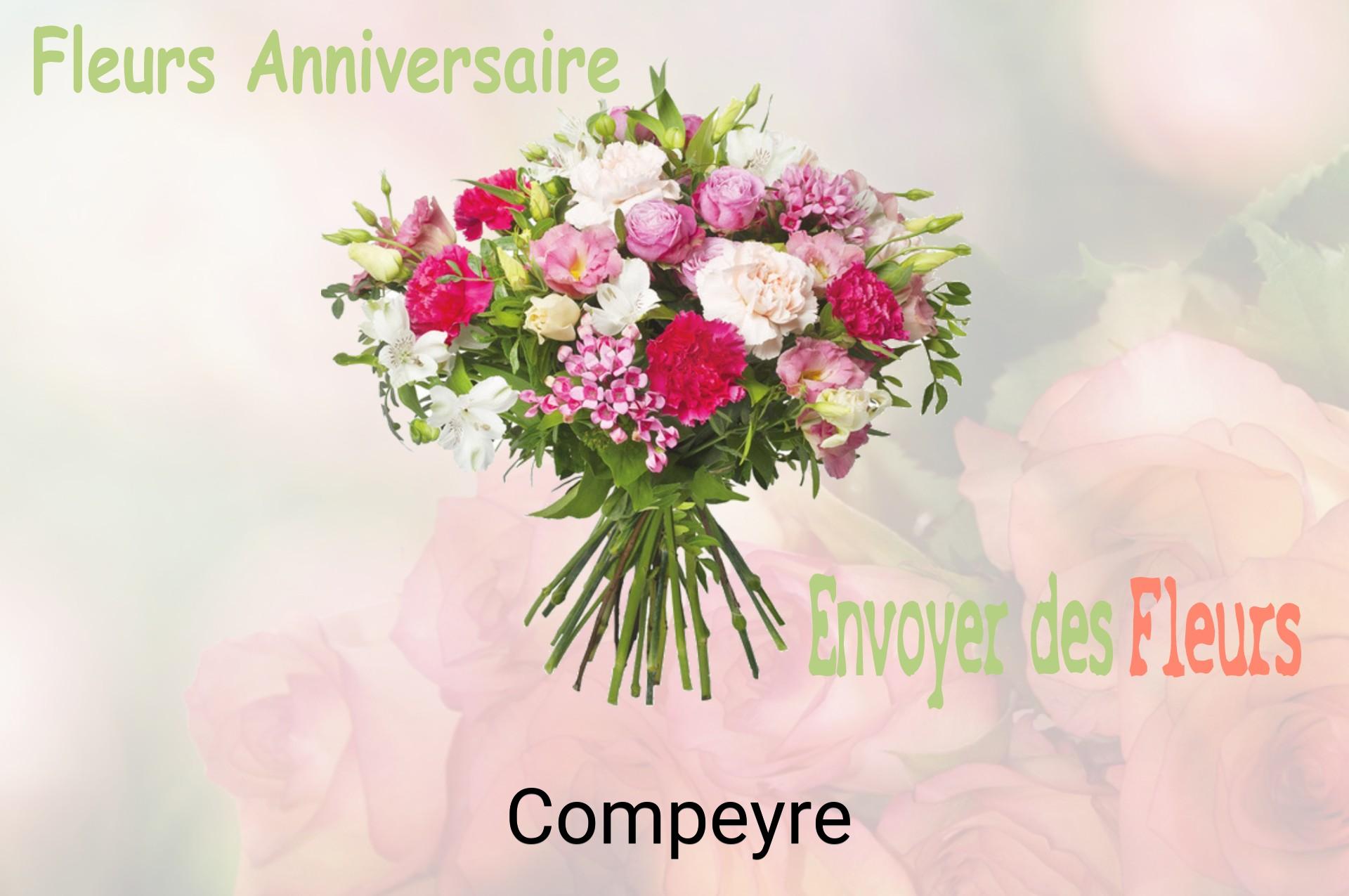 Bouquet de fleurs d’anniversaire livré à Compeyre