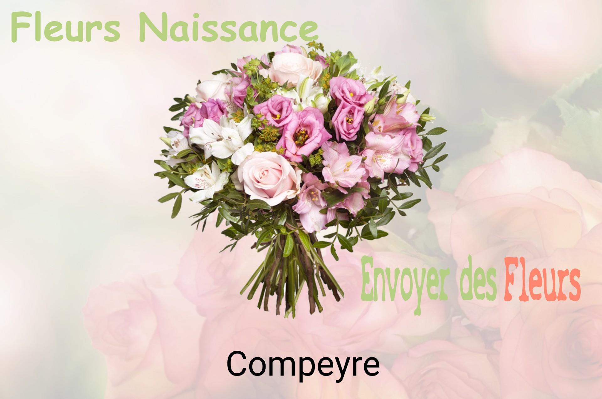 Bouquet de fleurs de naissance livré à Compeyre
